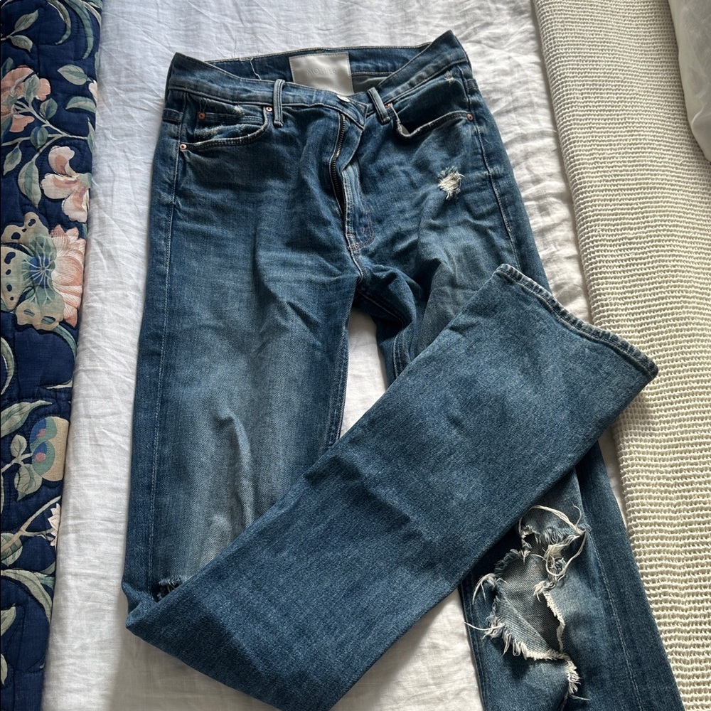 MOTHER High Waisted Runaway Slice Heel